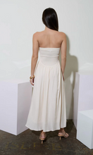 Load image into Gallery viewer, Strapless Gathered Detail Midi Dress - Natural