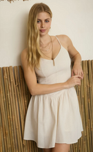 Load image into Gallery viewer, Basque Waist Mini Dress - Natural