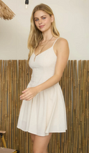 Load image into Gallery viewer, Basque Waist Mini Dress - Natural