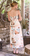 Load image into Gallery viewer, Beach Graphic Contrast Binding Midi Dress
