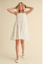 Load image into Gallery viewer, Lace Trim Dress White - Youth