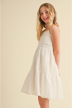 Load image into Gallery viewer, Lace Trim Dress White - Youth
