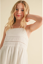 Load image into Gallery viewer, Lace Trim Dress White - Youth