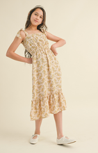 Load image into Gallery viewer, Floral Midi Dress Youth - Taupe