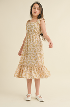 Load image into Gallery viewer, Floral Midi Dress Youth - Taupe
