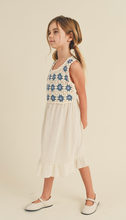 Load image into Gallery viewer, Crochet Woven Midi Dress White - Kids