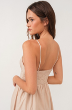Load image into Gallery viewer, Corset Midi Dress - Latte