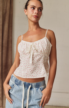 Load image into Gallery viewer, Floral Lace Trim Cami - Red/White