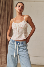Load image into Gallery viewer, Floral Lace Trim Cami - Red/White
