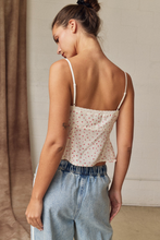 Load image into Gallery viewer, Floral Lace Trim Cami - Red/White