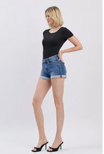 Load image into Gallery viewer, High Rise Double Cuff Denim Shorts