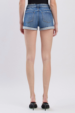 Load image into Gallery viewer, High Rise Double Cuff Denim Shorts