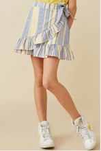 Load image into Gallery viewer, Ribbon Side Tie Striped Skirt - Youth