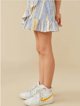 Load image into Gallery viewer, Ribbon Side Tie Striped Skirt - Youth