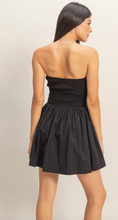 Load image into Gallery viewer, Strapless Flowy Mini Dress - Black