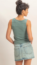 Load image into Gallery viewer, Textured Sleeveless Scoop Neck - Dusty Green