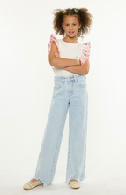 Load image into Gallery viewer, High Rise Wide Leg Light Wash - Youth