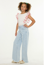 Load image into Gallery viewer, High Rise Wide Leg Light Wash - Youth