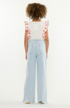 Load image into Gallery viewer, High Rise Wide Leg Light Wash - Youth