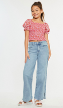 Load image into Gallery viewer, High Rise Wide Leg Medium/Light Wash - Youth