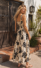 Load image into Gallery viewer, Satin Contrast Binding Midi Dress - Black/White