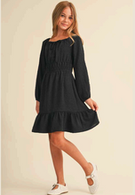 Load image into Gallery viewer, Juliette Waist Flounce Dress - Black