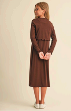 Load image into Gallery viewer, Ribbed Cardi Mini Dress Set