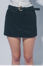 Load image into Gallery viewer, Suede Mini Skirt - Black