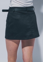 Load image into Gallery viewer, Suede Mini Skirt - Black
