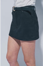 Load image into Gallery viewer, Suede Mini Skirt - Black