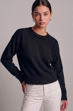 Load image into Gallery viewer, Crewneck Ribbed Hem Sweater - Black