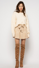 Load image into Gallery viewer, Suede Ruffle Mini Skort