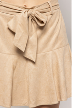 Load image into Gallery viewer, Suede Ruffle Mini Skort