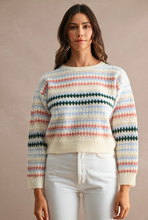 Load image into Gallery viewer, Textured Multi-Color Stripe Sweater