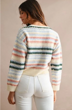 Load image into Gallery viewer, Textured Multi-Color Stripe Sweater