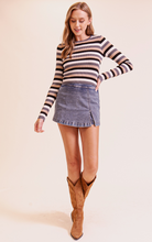 Load image into Gallery viewer, Multi Stripe Ribbed Long Sleeve