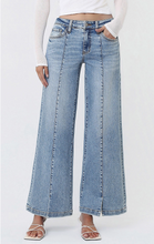 Load image into Gallery viewer, Midrise Wide Leg Front Hem Denim