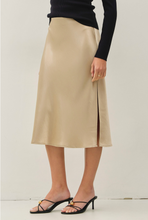 Load image into Gallery viewer, Satin Midi Skirt - Champagne