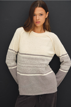 Load image into Gallery viewer, Oversized Soft Sweater Gradient Stripe - Grey