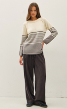 Load image into Gallery viewer, Oversized Soft Sweater Gradient Stripe - Grey