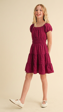 Load image into Gallery viewer, Puff Sleeve Flounce Dress - Anemone