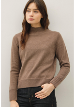 Load image into Gallery viewer, Ultra Soft Mock Neck Classic Sweater - Brown