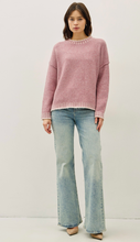 Load image into Gallery viewer, Accented Stitching Oversized Sweater - Dusty Pink