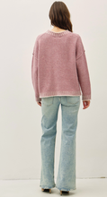 Load image into Gallery viewer, Accented Stitching Oversized Sweater - Dusty Pink