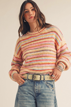 Load image into Gallery viewer, Soft Knit Ribbed Hem Sweater - Multi Yellow