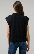 Load image into Gallery viewer, Mix Texture Mock Neck Sweater - Black