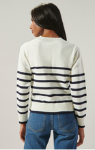 Load image into Gallery viewer, Chantilly Striped Sweater - Navy Cream