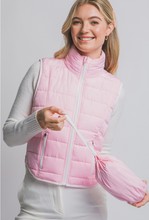 Load image into Gallery viewer, Contrast Trim Puffer Vest - Pink