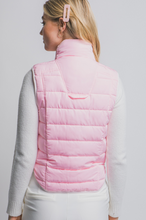 Load image into Gallery viewer, Contrast Trim Puffer Vest - Pink