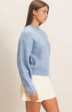 Load image into Gallery viewer, Ribbed Crewneck Sweater - Dusty Blue